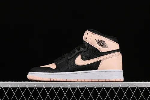 All Categories Air Jordan Jordan Series Basketball Shoes Air Jordan 1 High Air Jordan 1 "Crimson Tint" AJ1 Joe 1 Black Pink Litchi Pattern Women's Shoes 555441-081